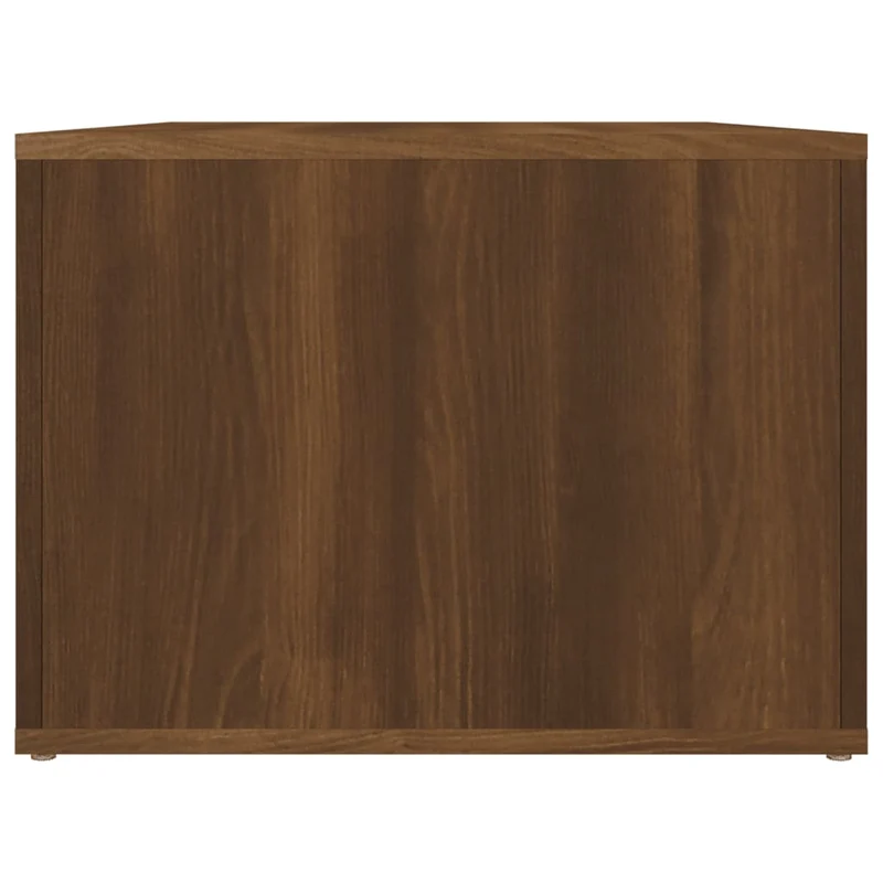 Table basse avec deux compartiments design intemporel 80 x 50 x 36 cm bois d'ingénierie marron DEC038745