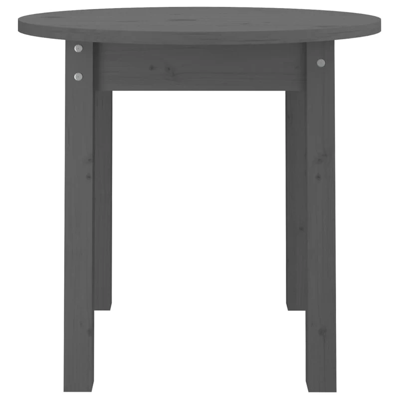 Table d'appoint chevet design intemporel Ø 45 x 40 cm bois massif de pin gris DEC039416