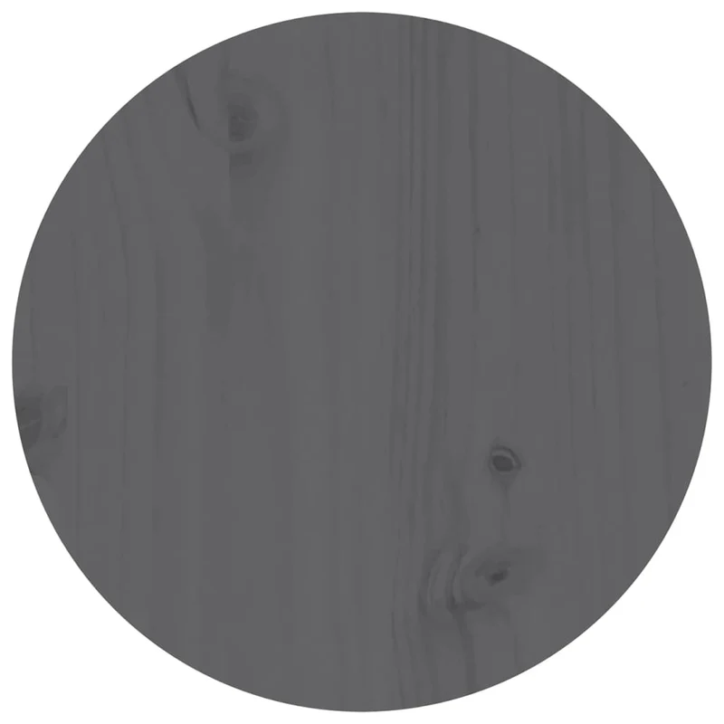 Table d'appoint chevet intemporel Ø 35 x 35 cm bois massif de pin gris DEC039413