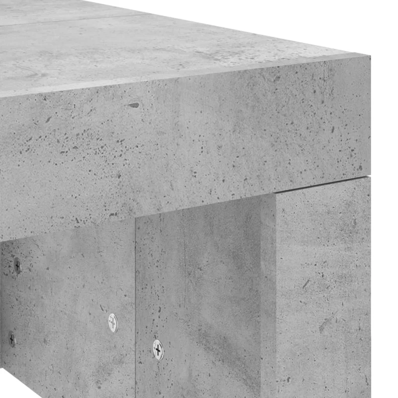 Table basse design simple 102 x 50 x 36 cm bois d'ingénierie gris DEC039249