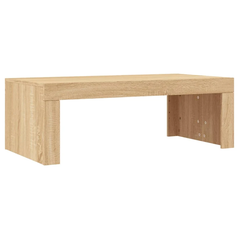 Table basse design simple 102 x 50 x 36 cm bois d'ingénierie couleur chêne DEC038895