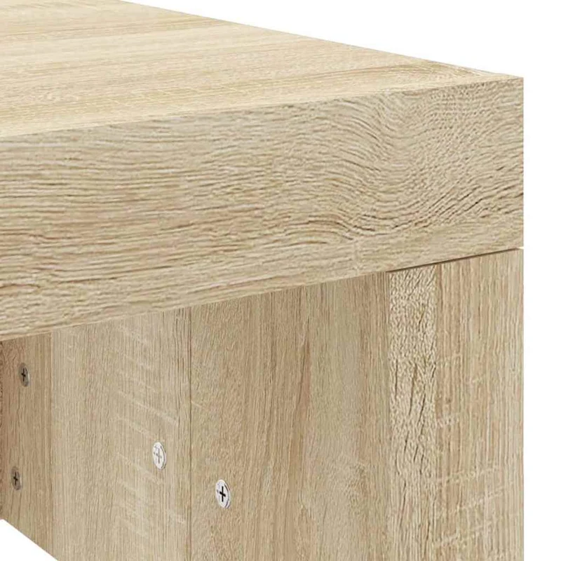 Table basse design simple 102 x 50 x 36 cm bois d'ingénierie couleur chêne DEC038895