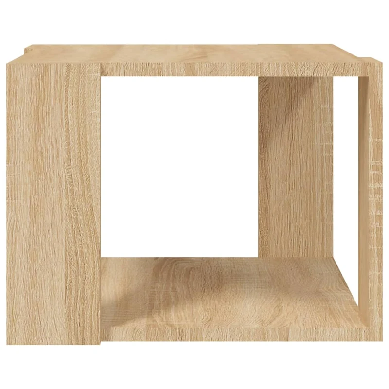 Table basse forme carré design simple 40 x 40 x 30 cm bois d'ingénierie couleur chêne DEC038929
