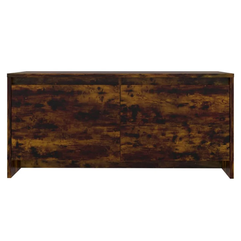 Table basse avec deux tiroirs design rustique 90 x 50 x 41,5 cm bois d'ingénierie marron DEC038547