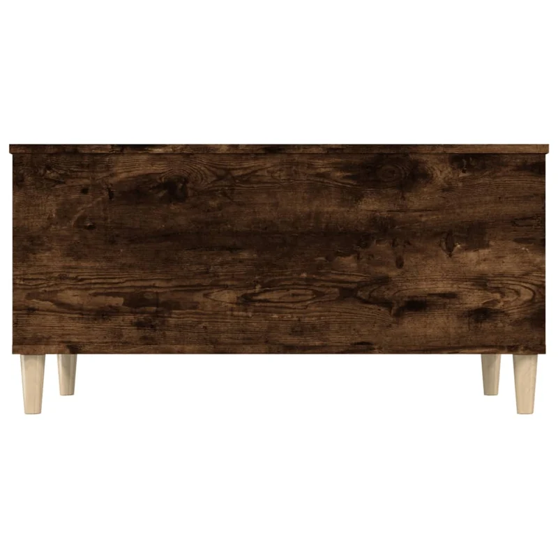 Table basse dessus relevable design rustique 90 x 44,5 x 45 cm bois d'ingénierie marron DEC038503