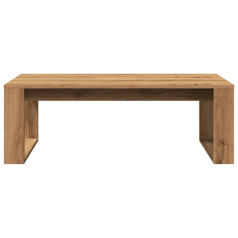 Table basse design rustique 102 x 50 x 35 cm bois d'ingénierie couleur chêne DEC038290