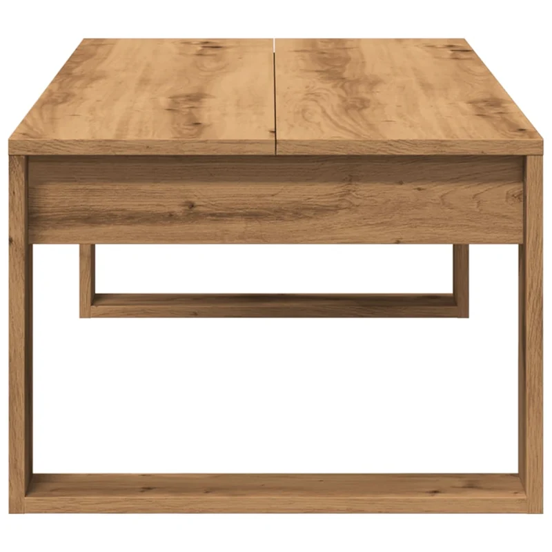 Table basse design rustique 102 x 50 x 35 cm bois d'ingénierie couleur chêne DEC038290
