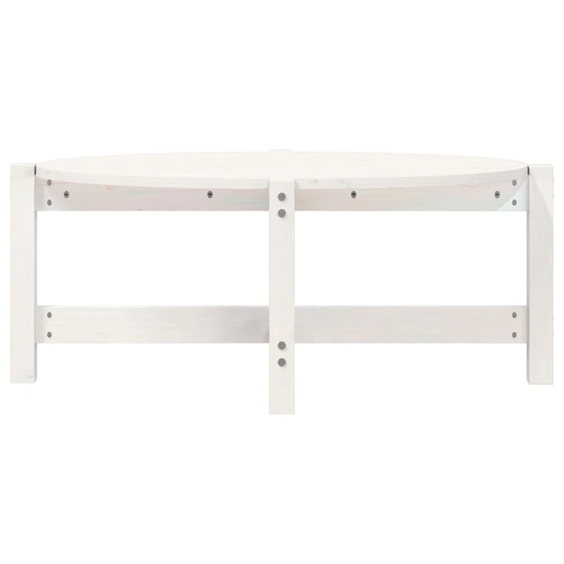 Table basse design simple 87 x 48 x 35 cm bois massif de pin blanc DEC037979