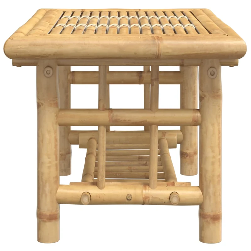 Table basse de salon design exotique 70 x 45 x 36 cm bambou avec une finition naturelle DEC037129