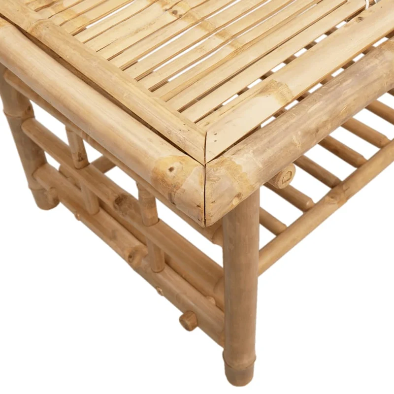 Table basse de salon design exotique 70 x 45 x 36 cm bambou avec une finition naturelle DEC037129