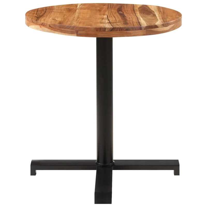 Table d'appoint auxiliaire forme ronde ø70 x 75 cm bois d'acacia et fer DEC036584