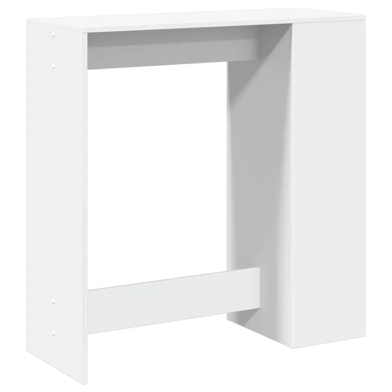 Table d’appoint multifonction avec étagères 101 x 40 x 103,5 cm bois d'ingénierie blanc DEC036360