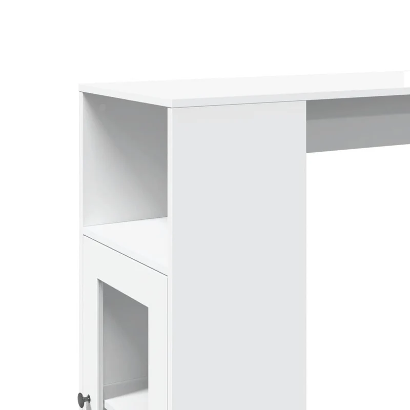 Table d’appoint multifonction avec étagères 101 x 40 x 103,5 cm bois d'ingénierie blanc DEC036360