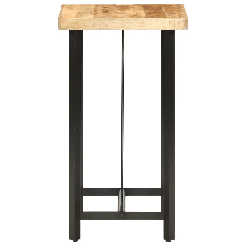 Table d’appoint multifonction table haute 60 x 60 x 107 cm bois de manguier et fer DEC036323