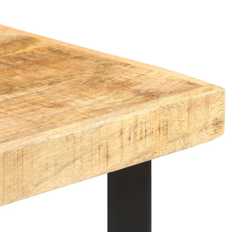 Table d’appoint multifonction table haute 60 x 60 x 107 cm bois de manguier et fer DEC036323