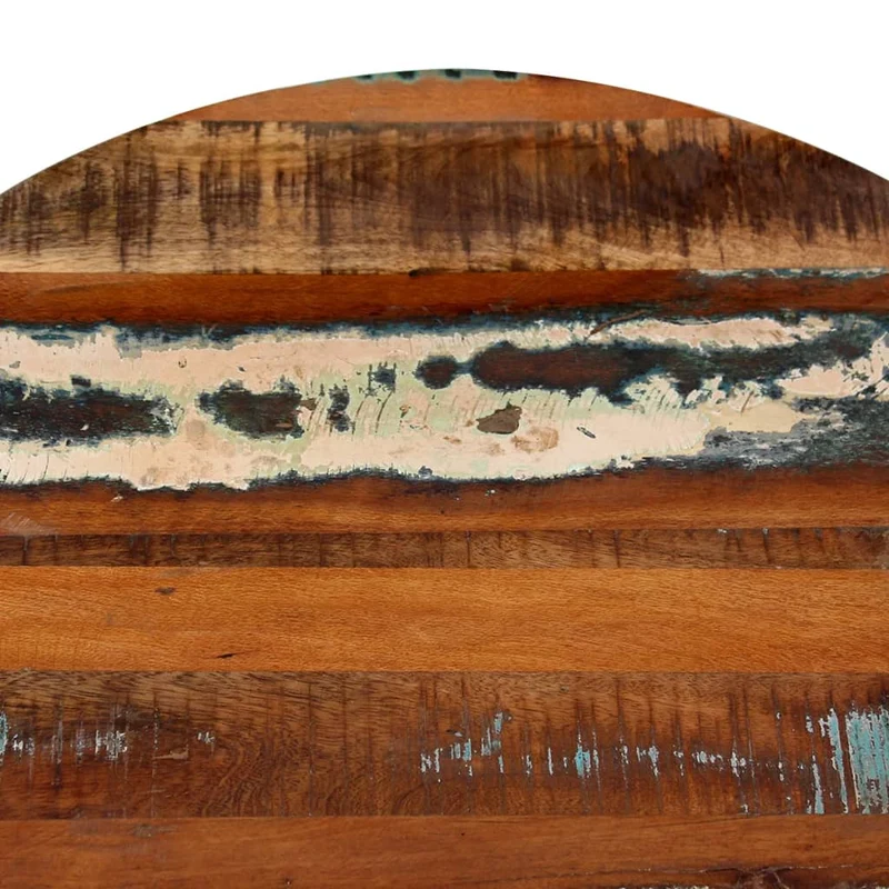 Table basse design industriel contemporaine en bois de récupération massif multicolore DEC038243