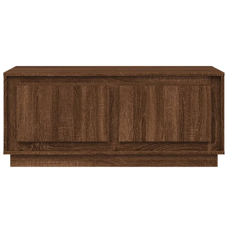 Table basse avec compartiment avec porte design rustique 102 x 50 x 44 cm bois d'ingénierie marron DEC038636