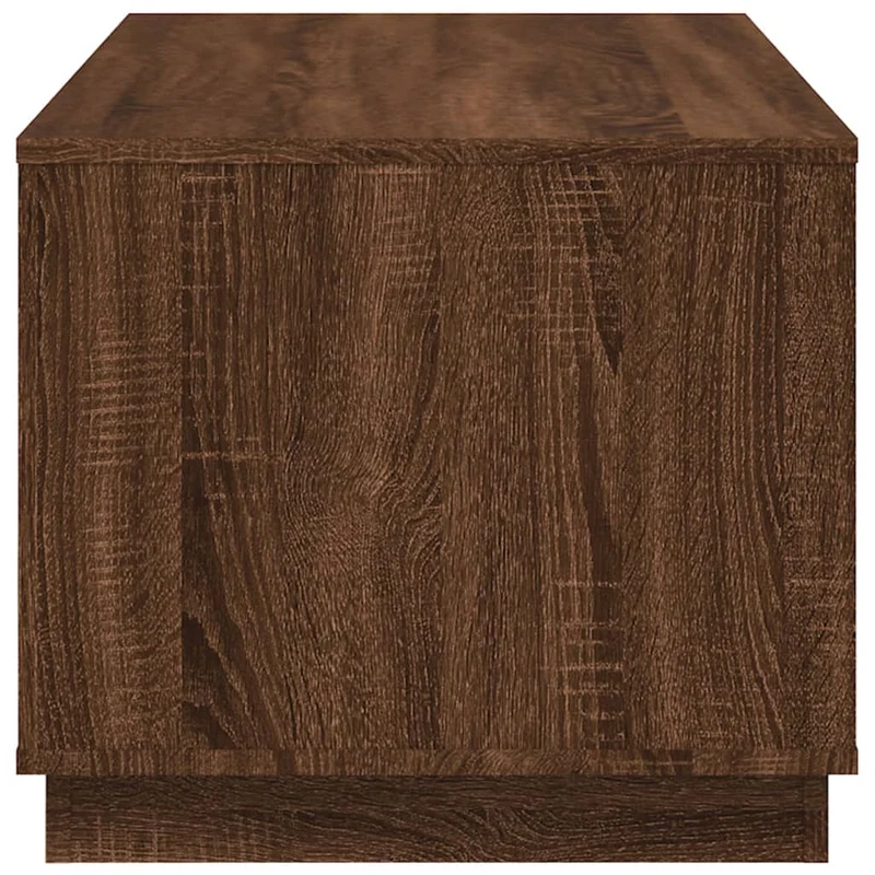 Table basse avec compartiment avec porte design rustique 102 x 50 x 44 cm bois d'ingénierie marron DEC038636