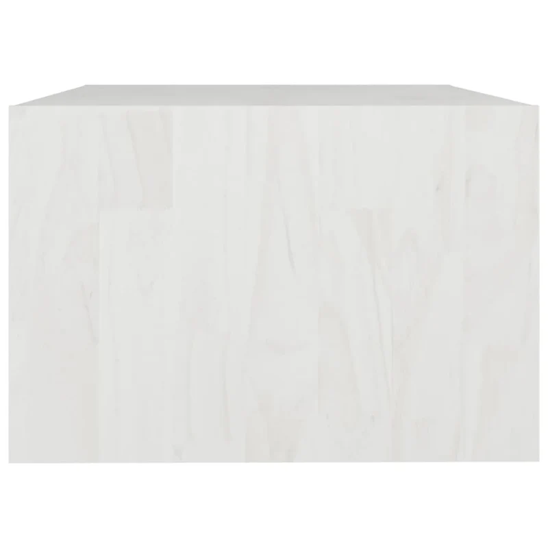 Table basse avec compartiment ouvert design moderne et contemporaine 75 x 50 x 33,5 cm bois de pin blanc DEC037941