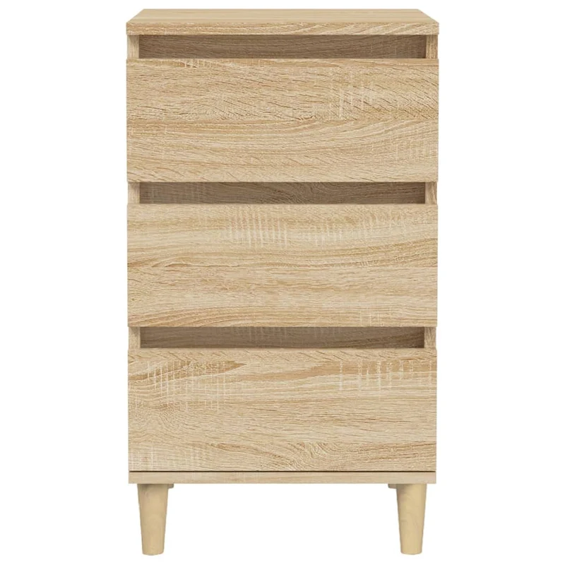 Table de chevet avec 3 tiroirs 40 x 35 x 70 cm bois d'ingénierie couleur chêne DEC033846
