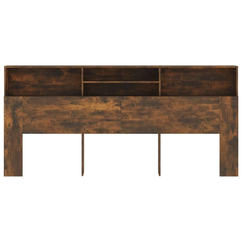 Tête de lit avec rangement accessoire de lit table de chevet étagère 220 x 19 x 103,5 cm MDF marron TDL0200069