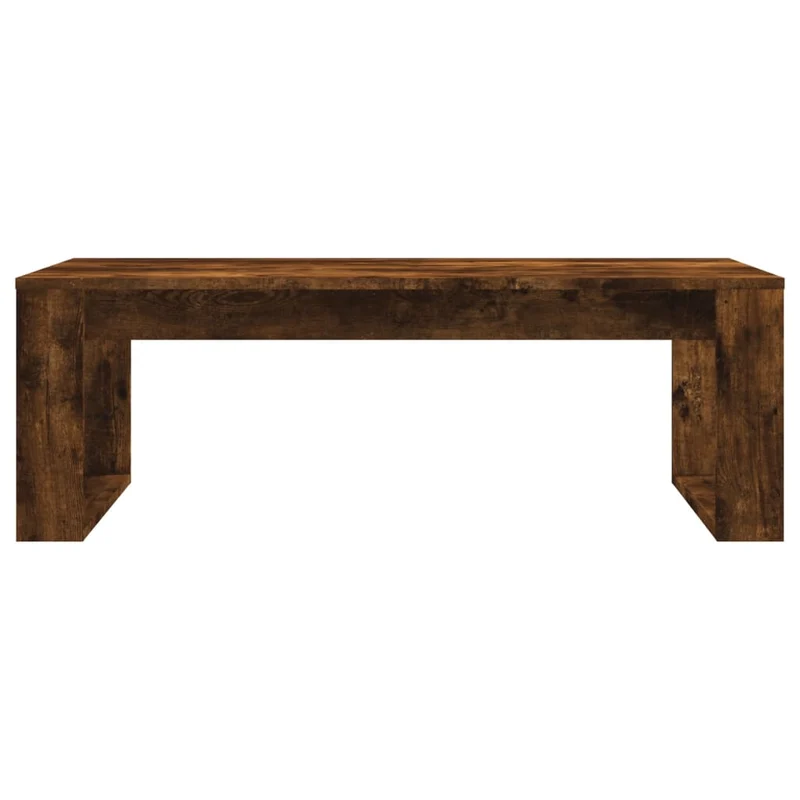 Table basse de salon design rustique 102 x 50 x 35 cm bois d'ingénierie marron DEC038360