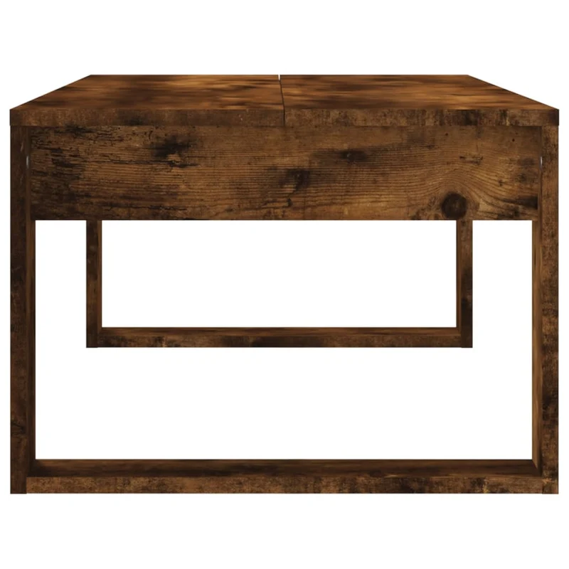 Table basse de salon design rustique 102 x 50 x 35 cm bois d'ingénierie marron DEC038360