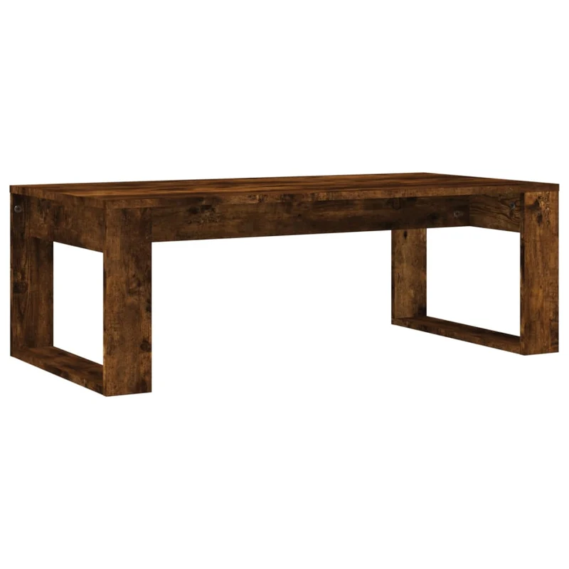 Table basse de salon design rustique 102 x 50 x 35 cm bois d'ingénierie marron DEC038360