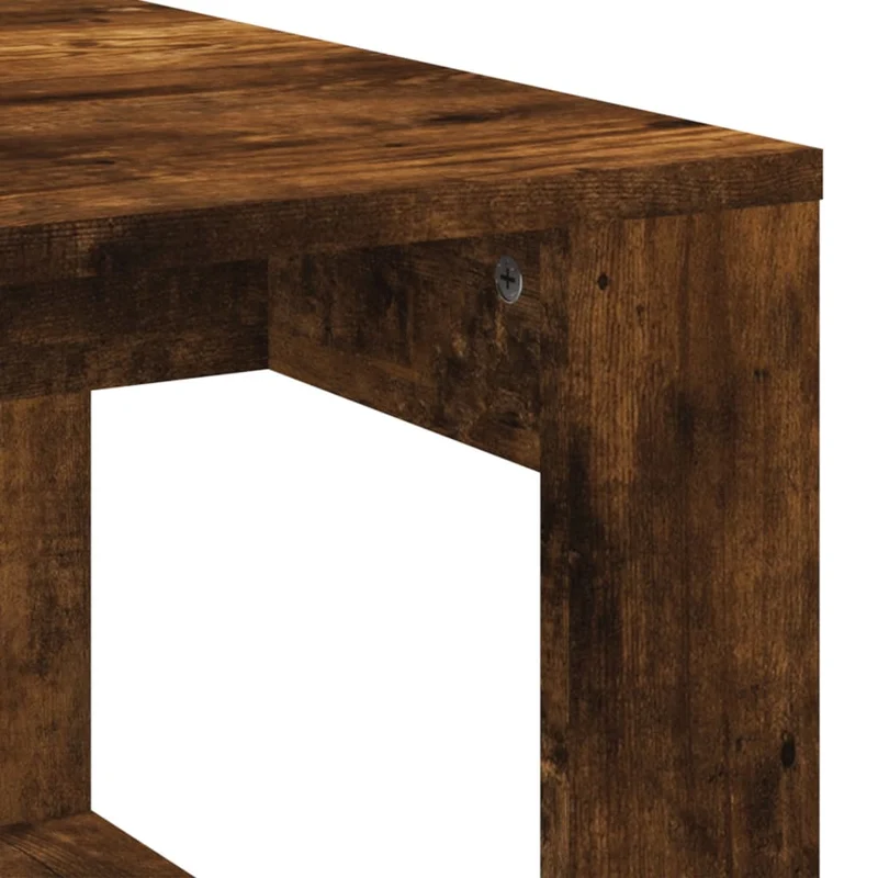 Table basse de salon design rustique 102 x 50 x 35 cm bois d'ingénierie marron DEC038360