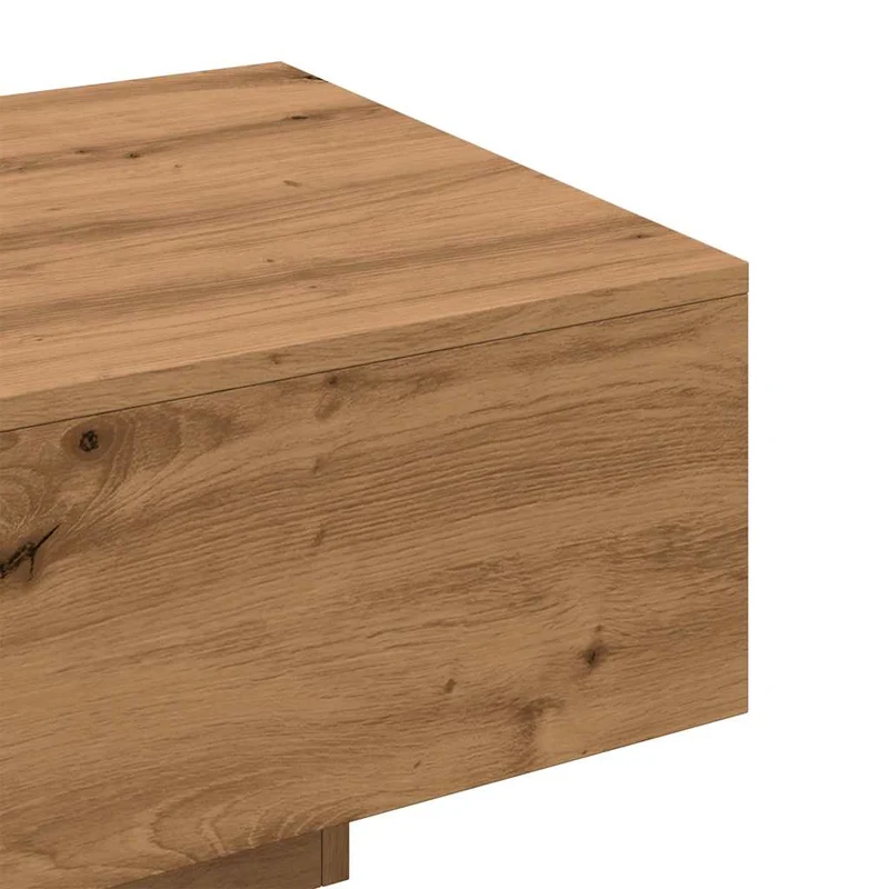 Table basse de salon design rustique 100 x 49,5 x 31 cm bois d'ingénierie couleur chêne DEC038289