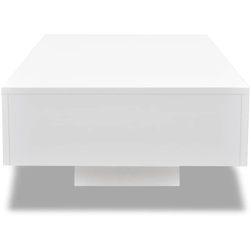 Table basse forme rectangulaire design moderne et contemporaine 115 x 55 x 31 cm MDF blanc DEC038038
