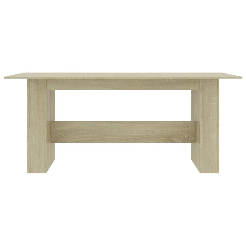 Table de salle à manger design simple 180 x 90 x 76 cm bois d’ingénierie couleur chêne DEC036849