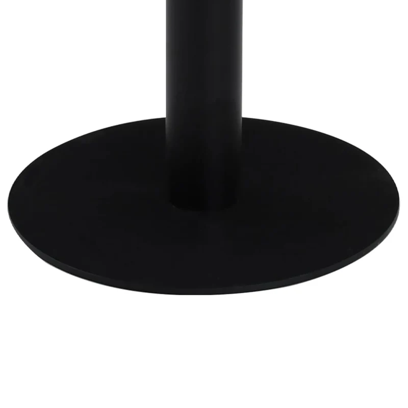 Table d'appoint auxiliaire table de bar hauteur 75 cm diamètre 50 cm MDF et acier noir DEC036559
