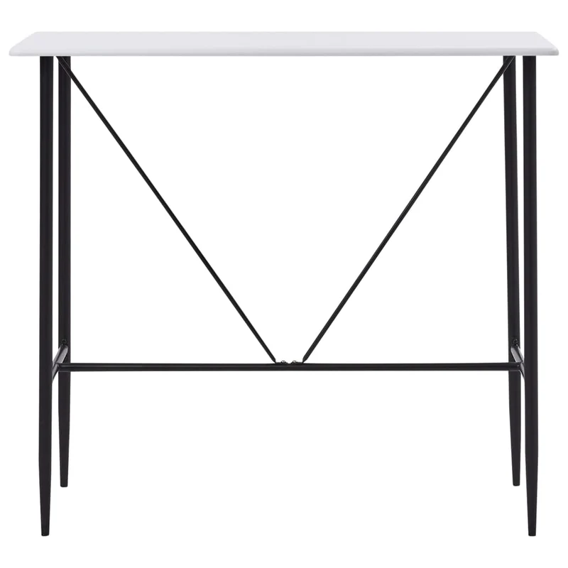 Table d’appoint multifonction 120 x 60 x 110 cm MDF blanc et acier DEC036407