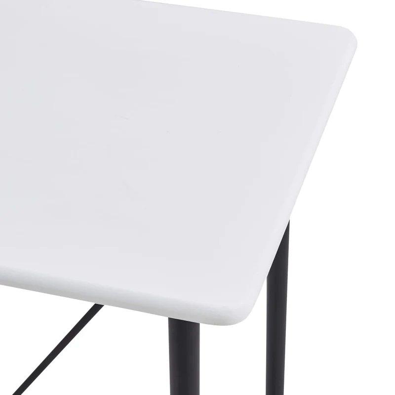 Table d’appoint multifonction 120 x 60 x 110 cm MDF blanc et acier DEC036407