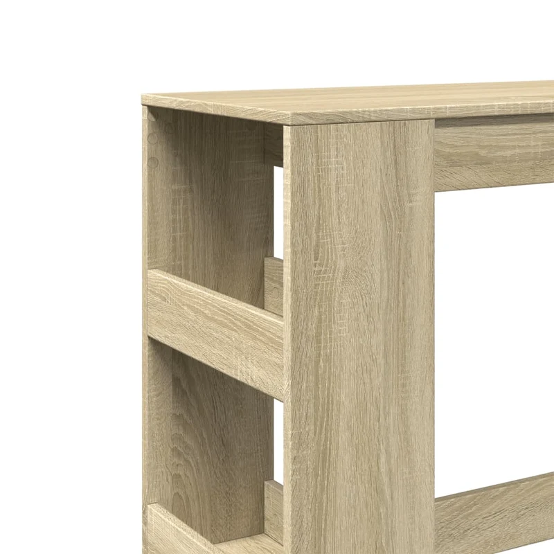 Table d’appoint multifonction avec étagères 90 x 40 x 103,5 cm en bois d'ingénierie couleur chêne DEC036376