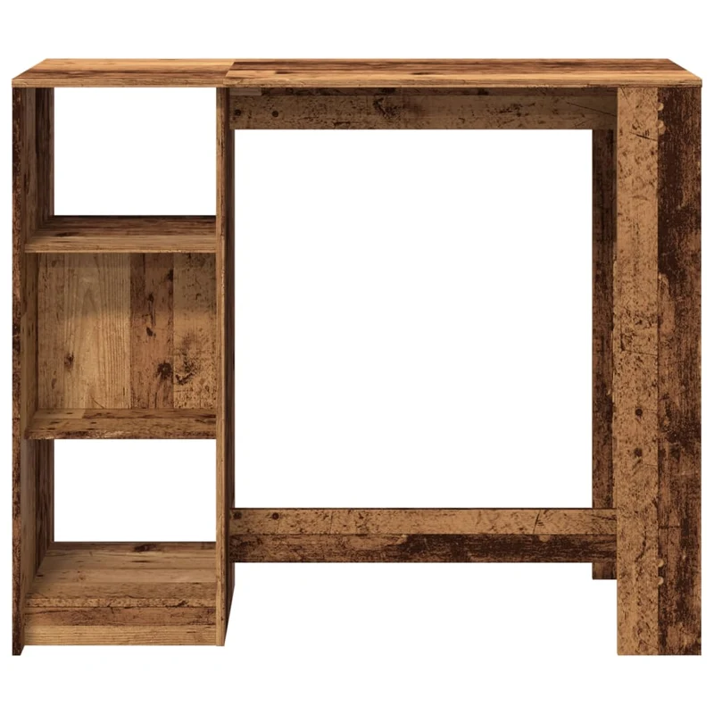 Table d’appoint multifonction avec étagère 124 x 46 x 103,5 cm bois d'ingénierie marron effet vieilli DEC036356