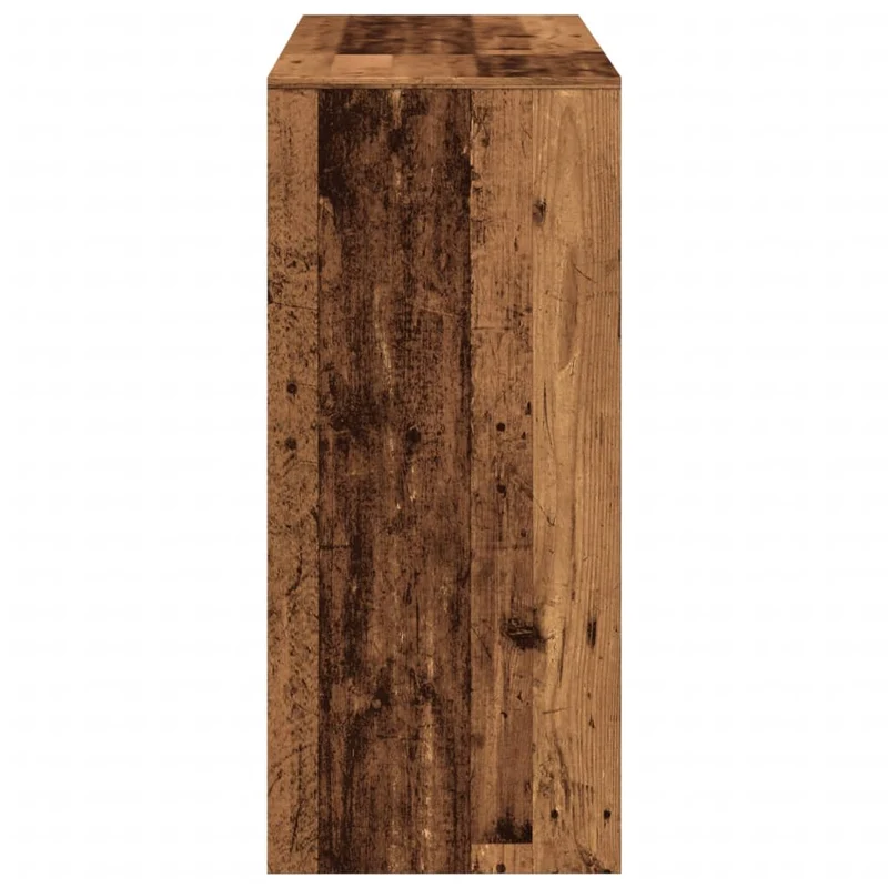 Table d’appoint multifonction avec étagère 124 x 46 x 103,5 cm bois d'ingénierie marron effet vieilli DEC036356