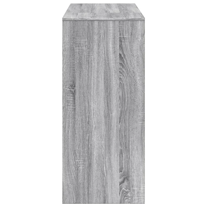 Table d’appoint multifonction avec étagère 124 x 46 x 103,5 cm en bois d'ingénierie gris DEC036354