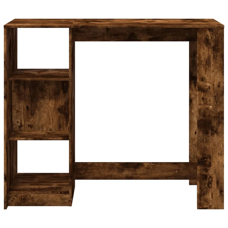 Table d’appoint multifonction avec étagère 124 x 46 x 103,5 cm bois d'ingénierie marron DEC036343