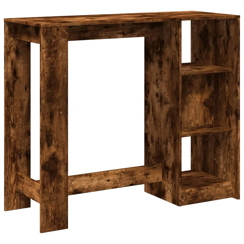 Table d’appoint multifonction avec étagère 124 x 46 x 103,5 cm bois d'ingénierie marron DEC036343