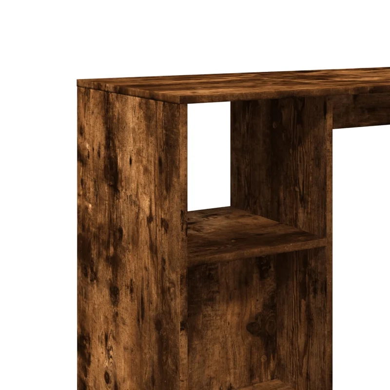 Table d’appoint multifonction avec étagère 124 x 46 x 103,5 cm bois d'ingénierie marron DEC036343