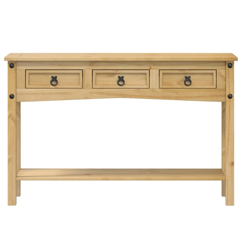 Table console avec tiroirs meuble d'entrée 114 x 34,5 x 73 cm bois de pin massif DEC031969