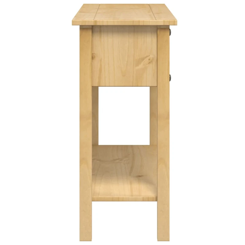 Table console avec tiroirs meuble d'entrée 114 x 34,5 x 73 cm bois de pin massif DEC031969