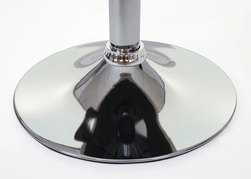 Lot de 2 tabourets siège pivotant réglable en hauteur Ø 35cm en PVC noir 04_0005218
