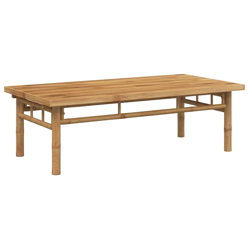 Table basse de salon design exotique 110 x 55 x 35 cm bambou marron DEC036994