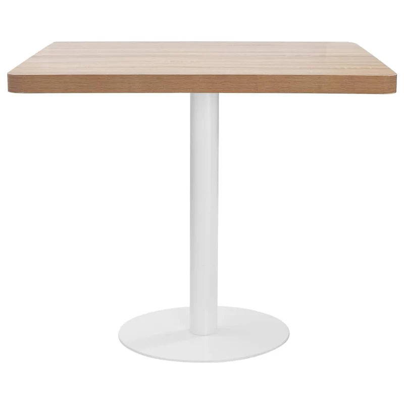 Table d'appoint auxiliaire table bistro hauteur 75 cm en MDF et acier blanc DEC036570