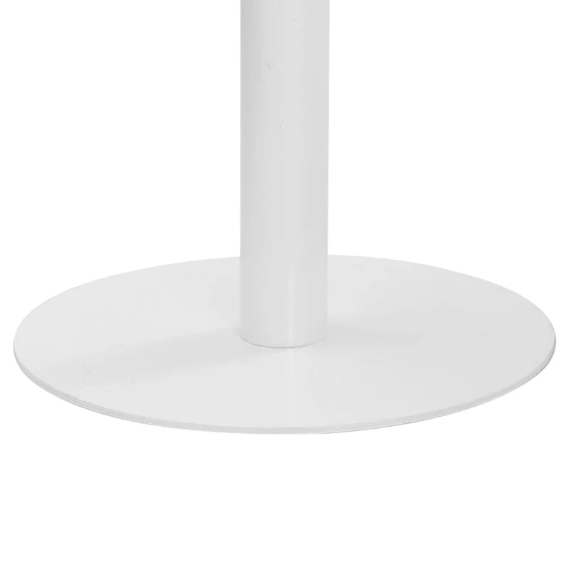 Table d'appoint auxiliaire table bistro hauteur 75 cm en MDF et acier blanc DEC036570