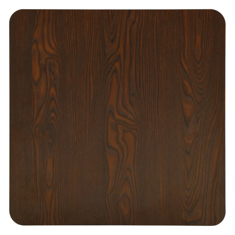 Table d'appoint auxiliaire table bistro 78,5 x 78,5 x 107 cm panneau de particules de mélamine marron foncé et acier DEC036548