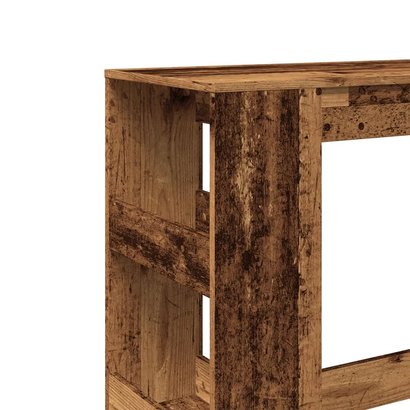 Table d’appoint multifonction avec étagères 90 x 40 x 103,5 cm bois d'ingénierie marron DEC036397